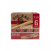 Zig-Zag 1¼ Unbleached Cones Promo Display 36CT